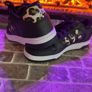 Adidas Black Sneakers with Leopard